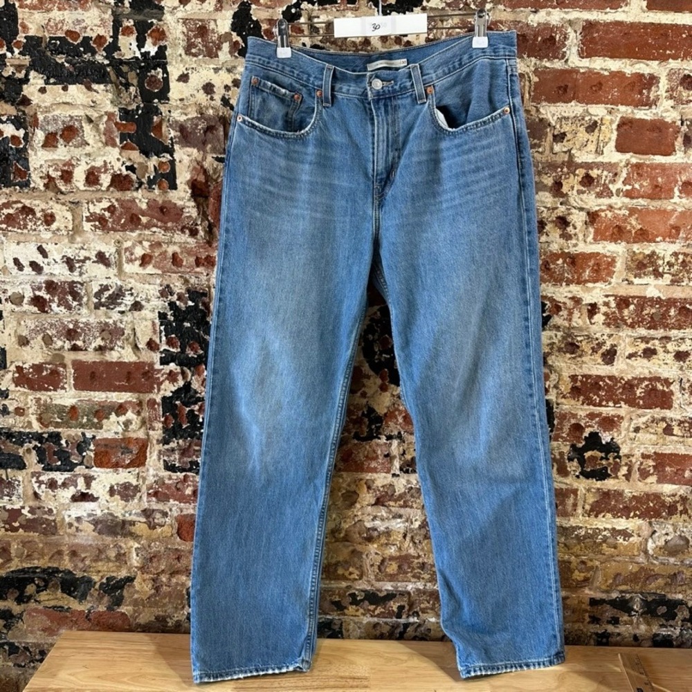 Levi's Low Pro Straight Baggie Womens 30 Blue Denim Jeans 34x30"